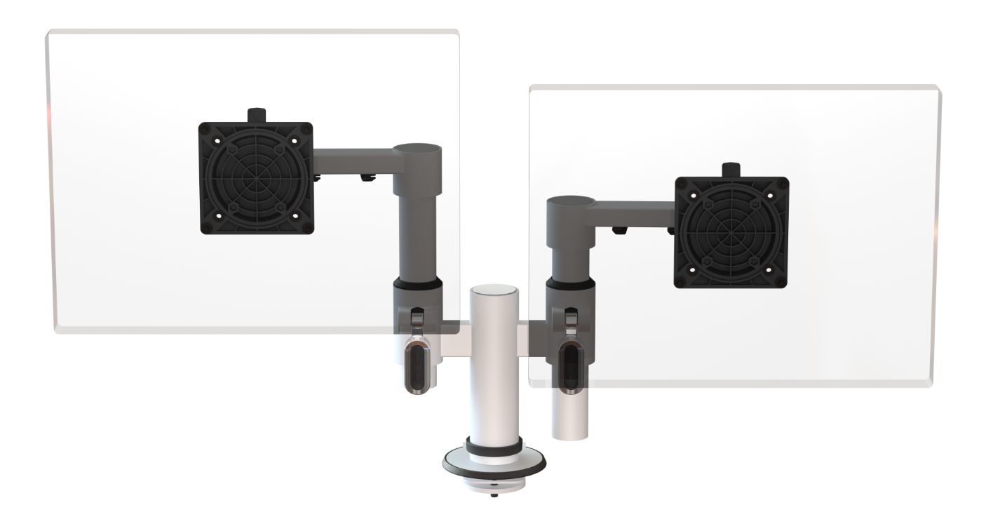 Ergo Ltd  Dual screen solution - two single beam arms